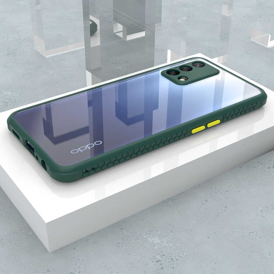 Oppo A74 4G Kılıf Zore Kaff Kapak Koyu Yeşil