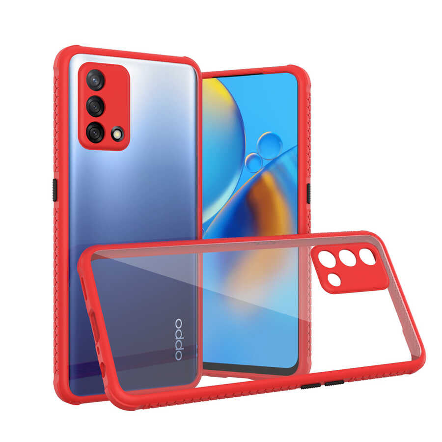 Oppo A74 4G Kılıf Zore Kaff Kapak Kırmızı