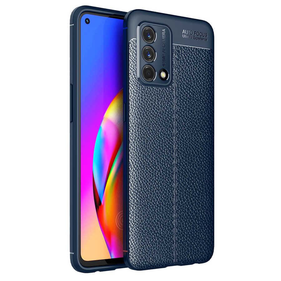 Oppo A74 4G Kılıf Zore Niss Silikon Kapak Lacivert