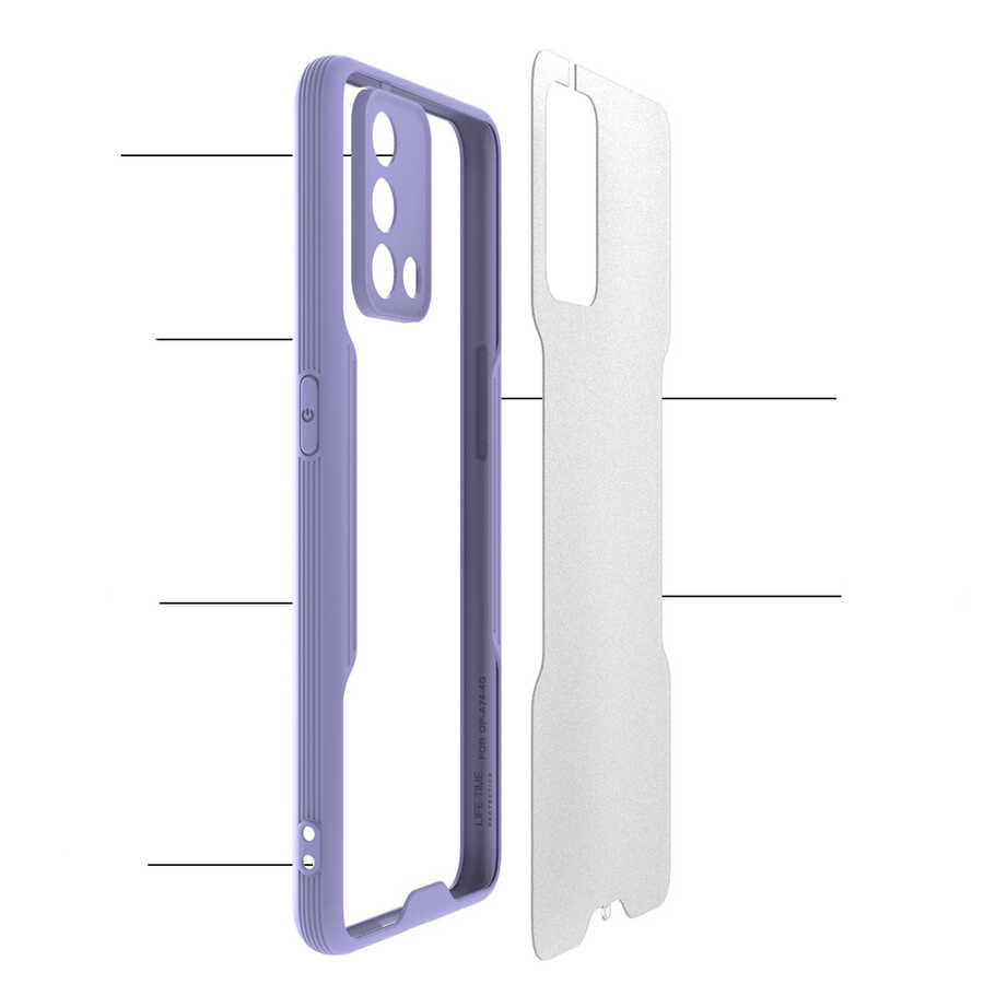 Oppo A74 4G Kılıf Zore Parfe Kapak Siyah