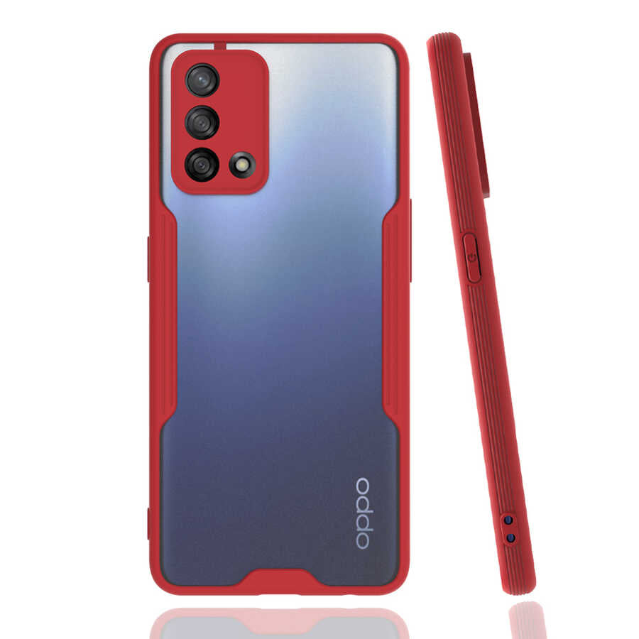Oppo A74 4G Kılıf Zore Parfe Kapak Kırmızı