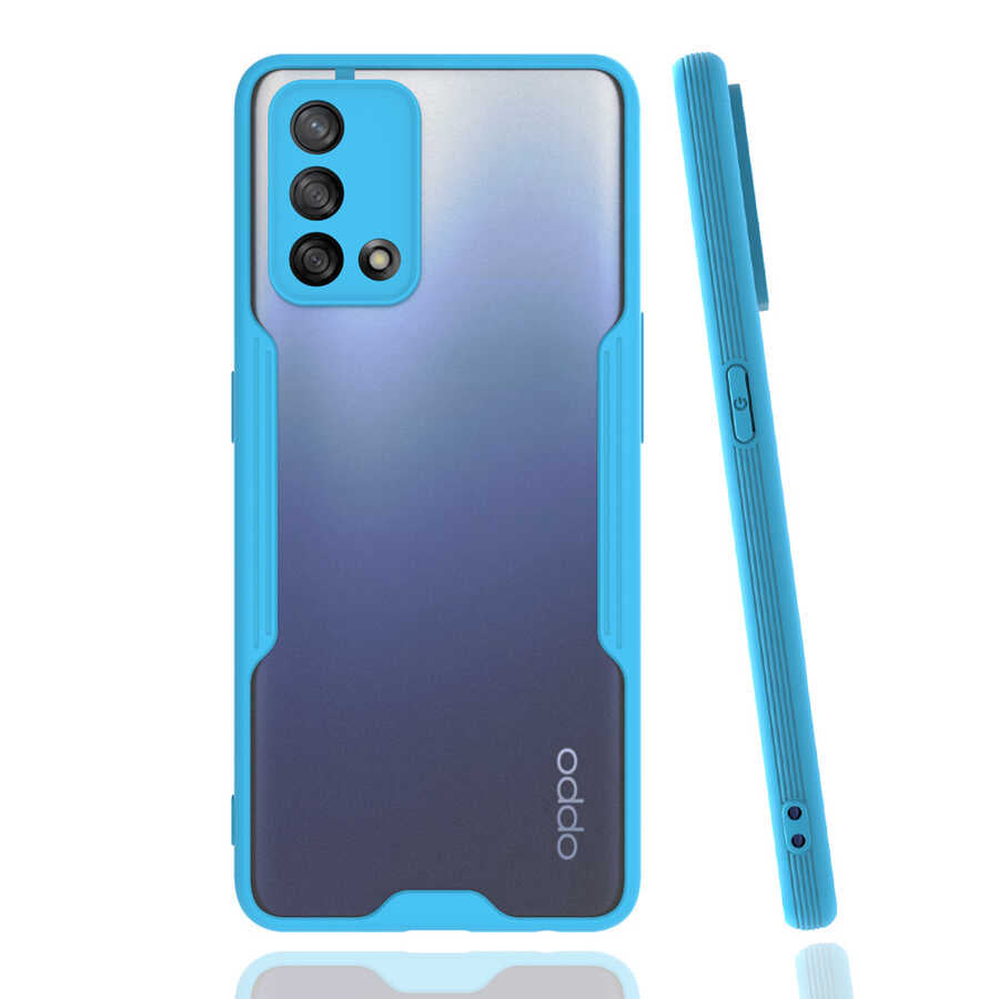 Oppo A74 4G Kılıf Zore Parfe Kapak Mavi