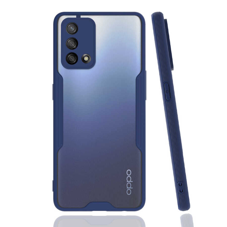 Oppo A74 4G Kılıf Zore Parfe Kapak Lacivert