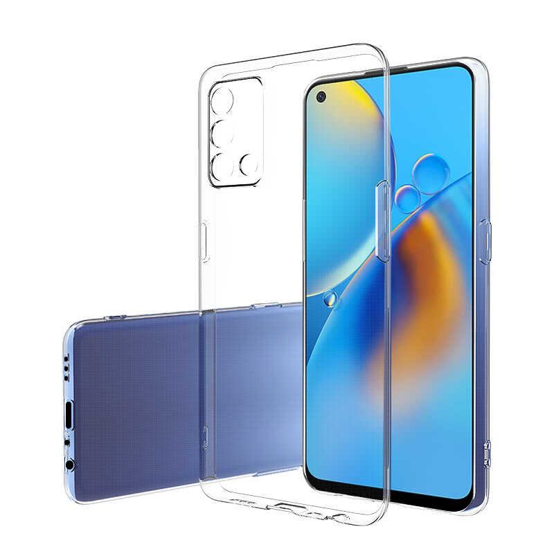 Oppo A74 4G Kılıf Zore Süper Silikon Kapak Renksiz