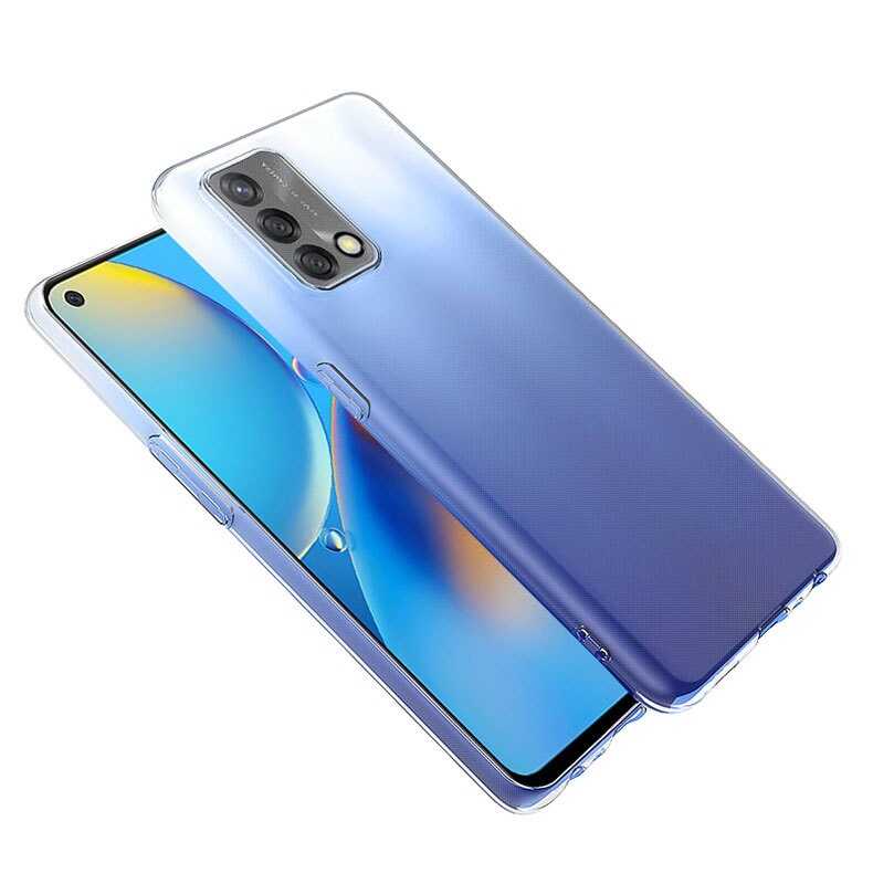 Oppo A74 4G Kılıf Zore Süper Silikon Kapak Renksiz