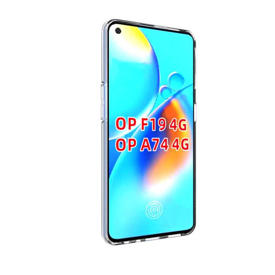 Oppo A74 4G Kılıf Zore Süper Silikon Kapak Renksiz