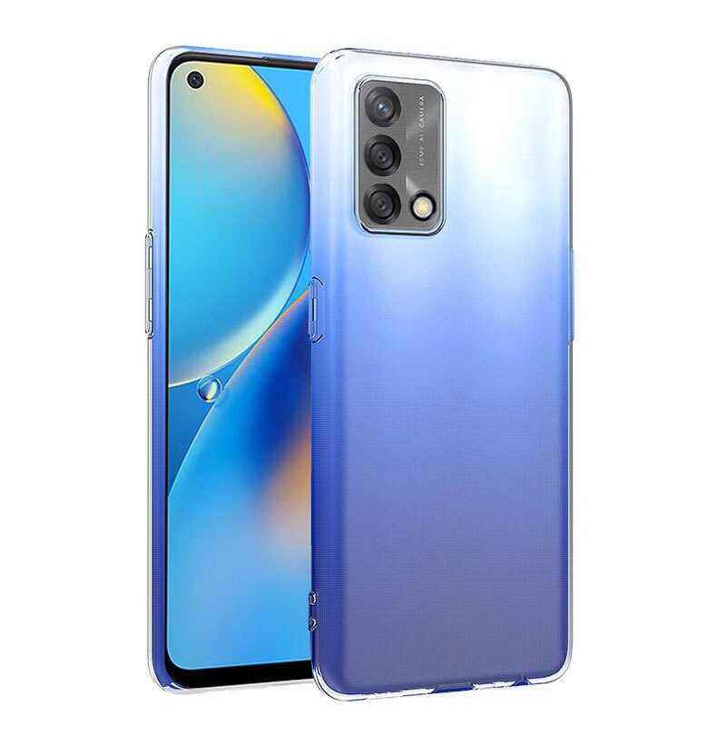 Oppo A74 4G Kılıf Zore Süper Silikon Kapak Renksiz