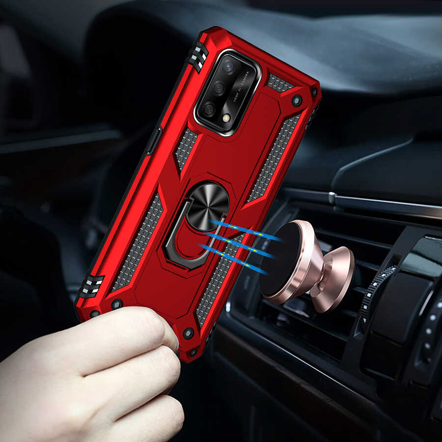Oppo A74 4G Kılıf Zore Vega Kapak Mavi