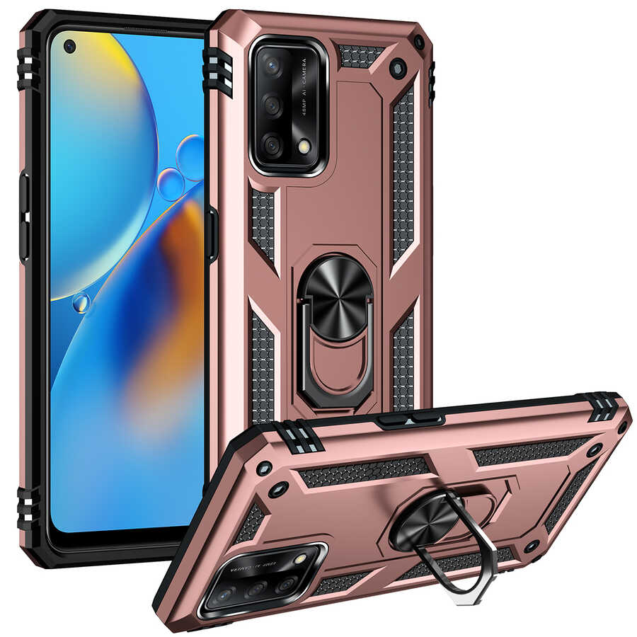 Oppo A74 4G Kılıf Zore Vega Kapak Rose Gold