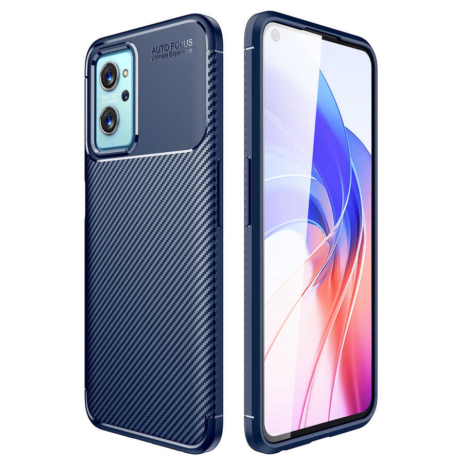 Oppo A76 Kılıf Zore Negro Silikon Kapak Lacivert