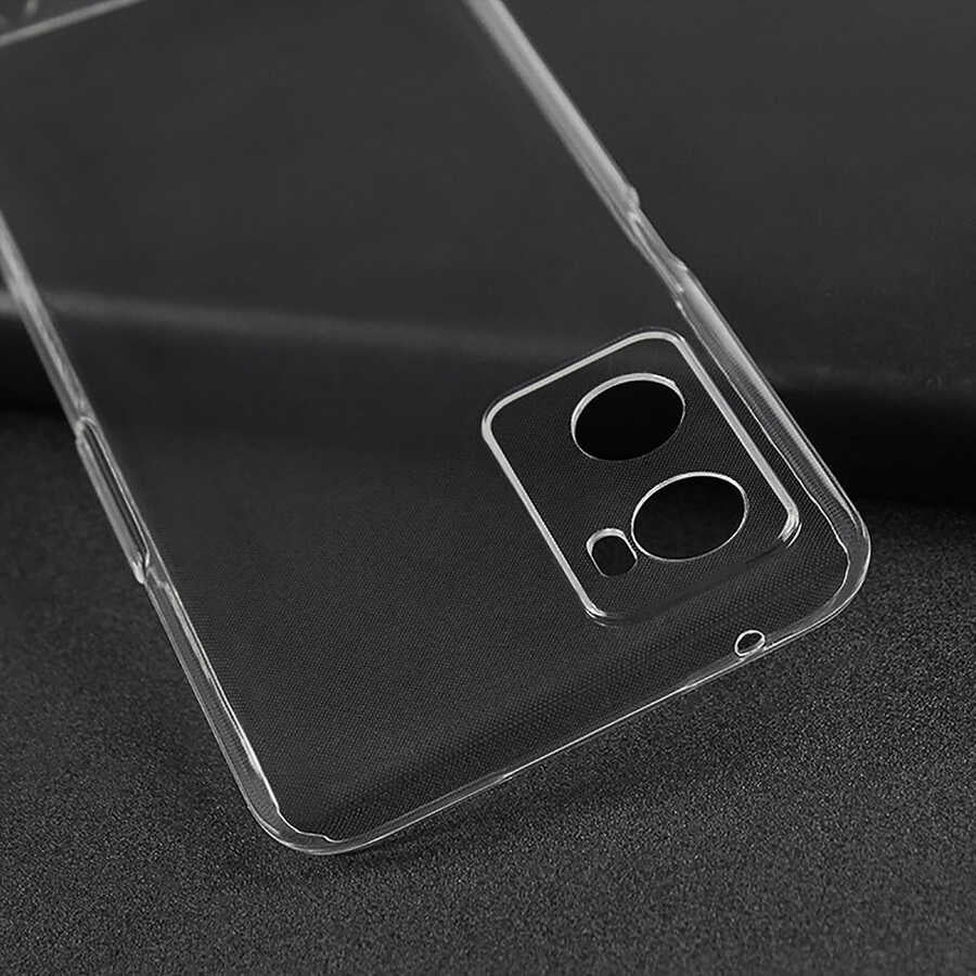 Oppo A76 Kılıf Zore Süper Silikon Kapak Renksiz