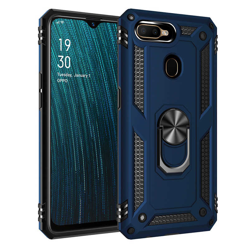 Oppo A7X Kılıf Zore Vega Kapak Siyah