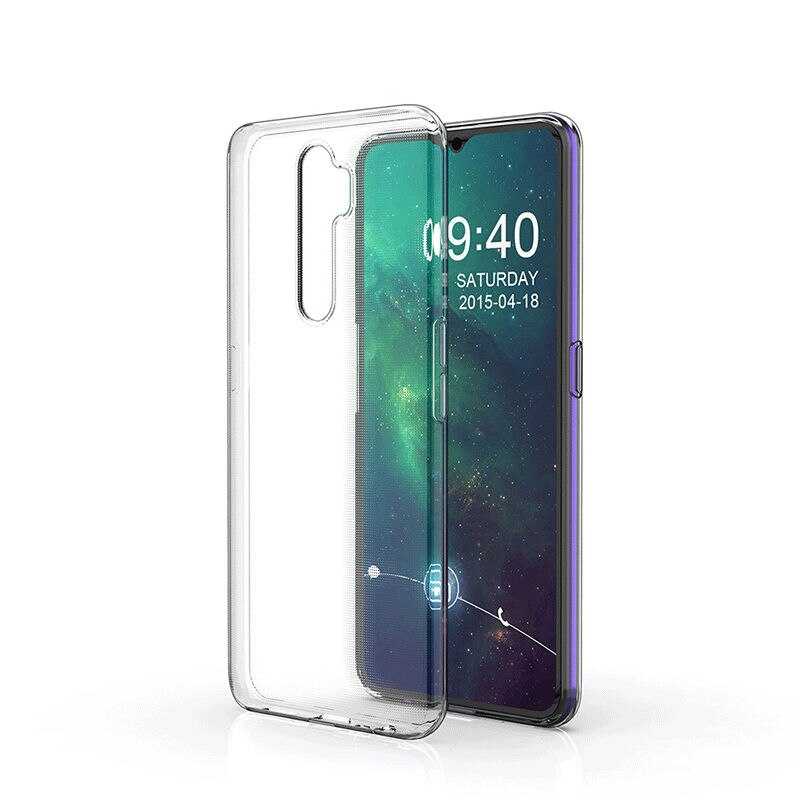 Oppo A9 2020 Kılıf Zore Süper Silikon Kapak Renksiz