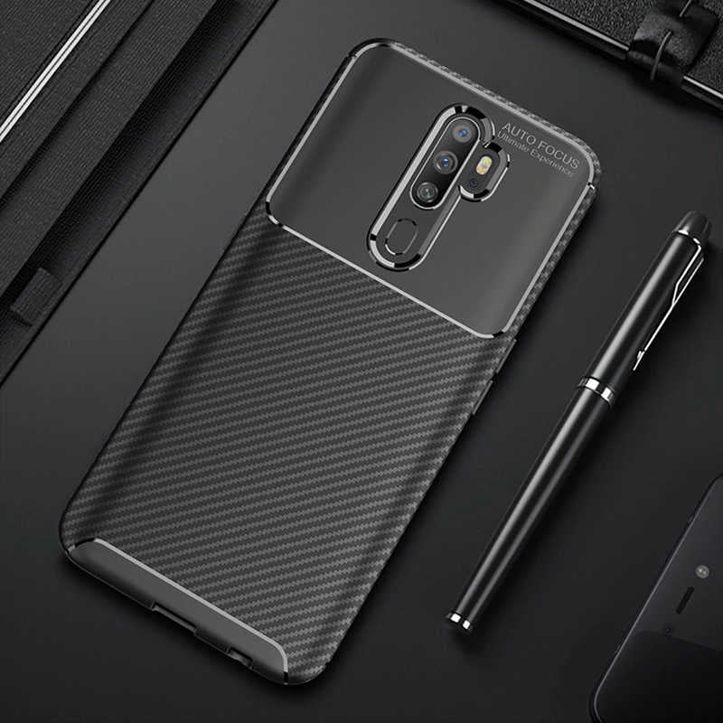 Oppo A9 2020 Kılıf Zore Negro Silikon Kapak Siyah