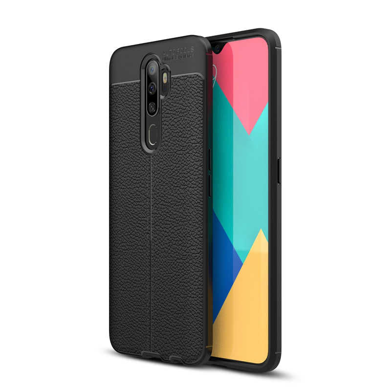 Oppo A9 2020 Kılıf Zore Niss Silikon Kapak Siyah