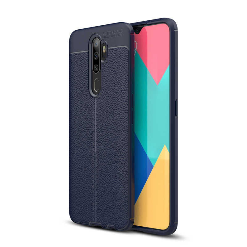 Oppo A9 2020 Kılıf Zore Niss Silikon Kapak Lacivert