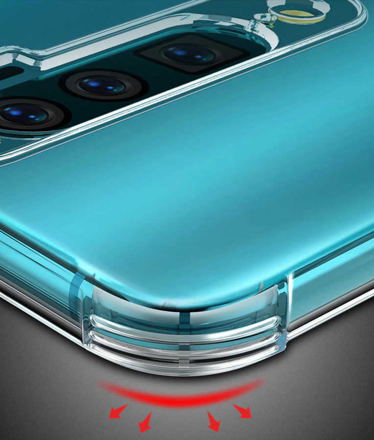 Oppo A9 2020 Kılıf Zore Nitro Anti Shock Silikon Renksiz
