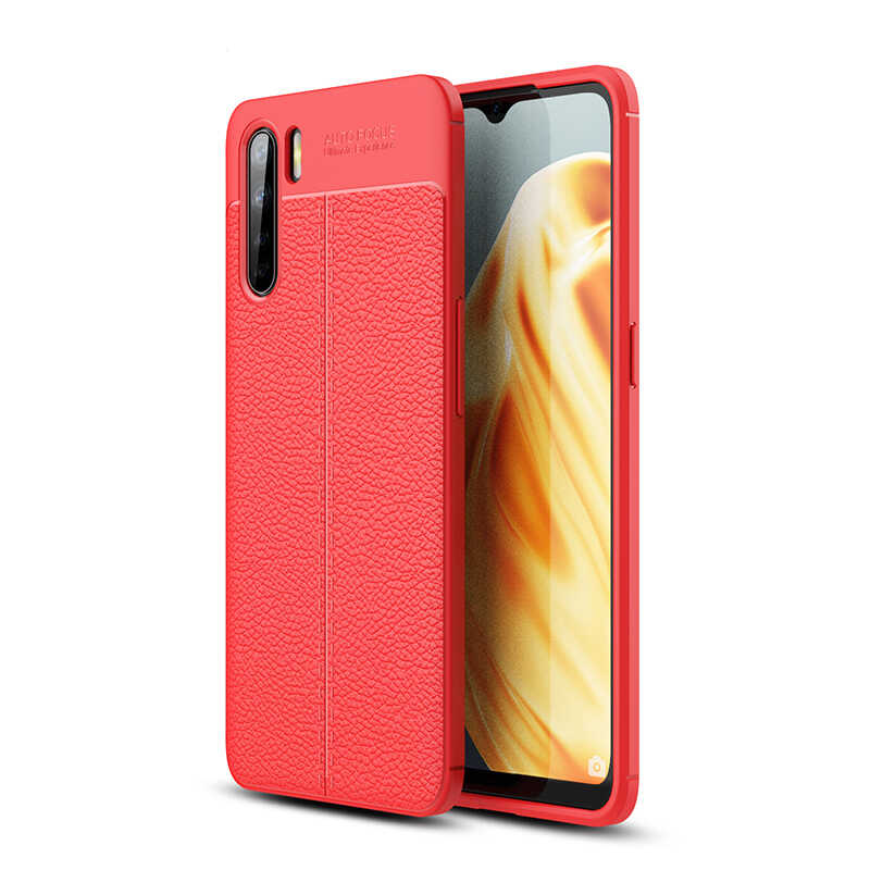 Oppo A91 Kılıf Zore Niss Silikon Kapak Kırmızı