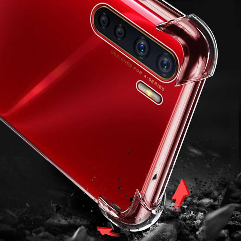 Oppo A91 Kılıf Zore Nitro Anti Shock Silikon Renksiz