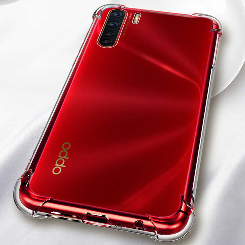 Oppo A91 Kılıf Zore Nitro Anti Shock Silikon Renksiz