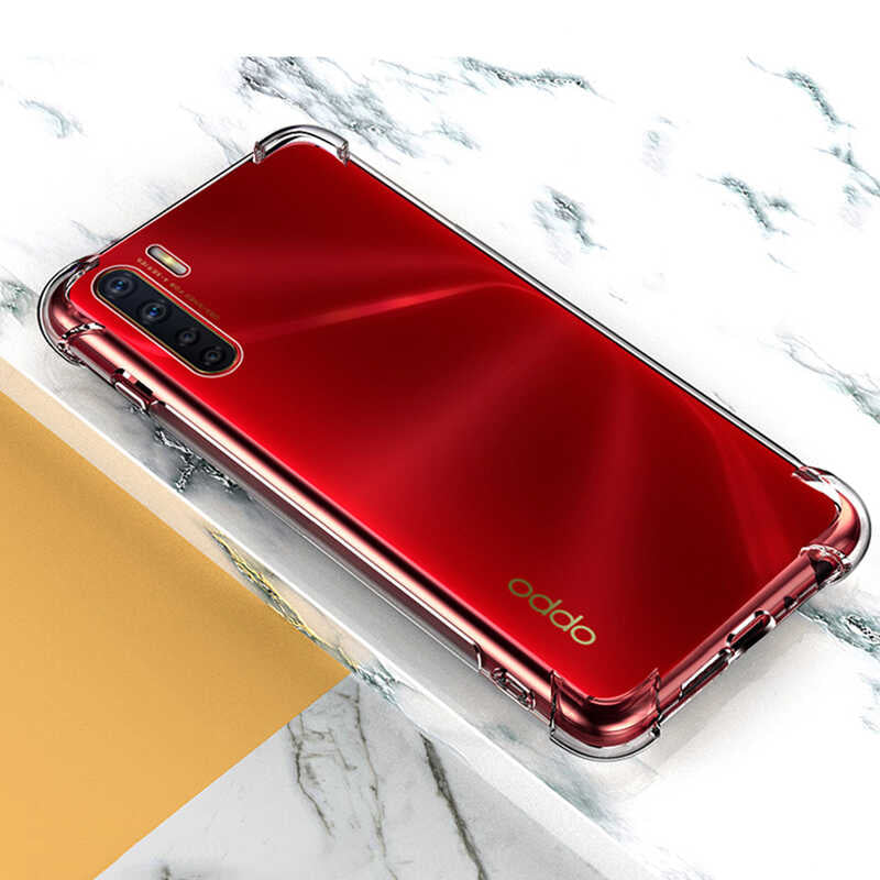 Oppo A91 Kılıf Zore Nitro Anti Shock Silikon Renksiz