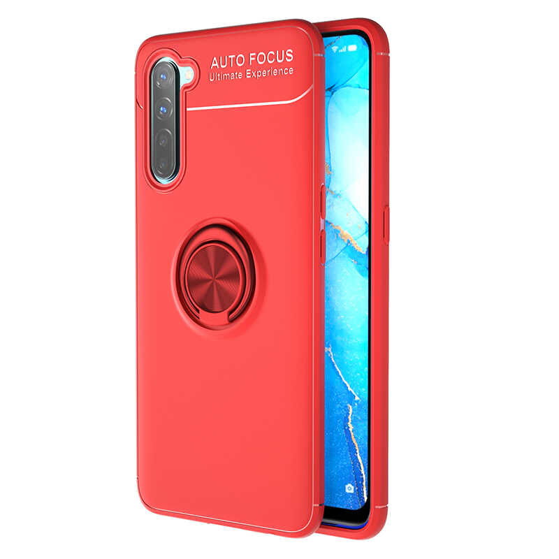 Oppo A91 Kılıf Zore Ravel Silikon Kapak Kırmızı