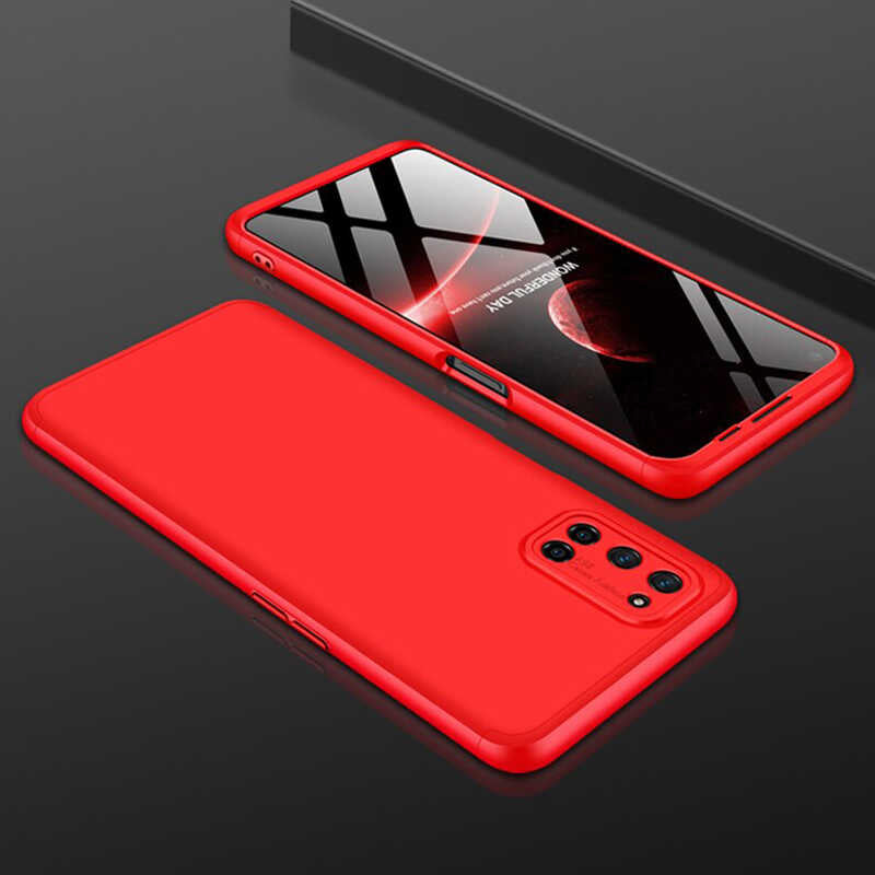 Oppo A92 Kılıf Zore Ays Kapak Kırmızı