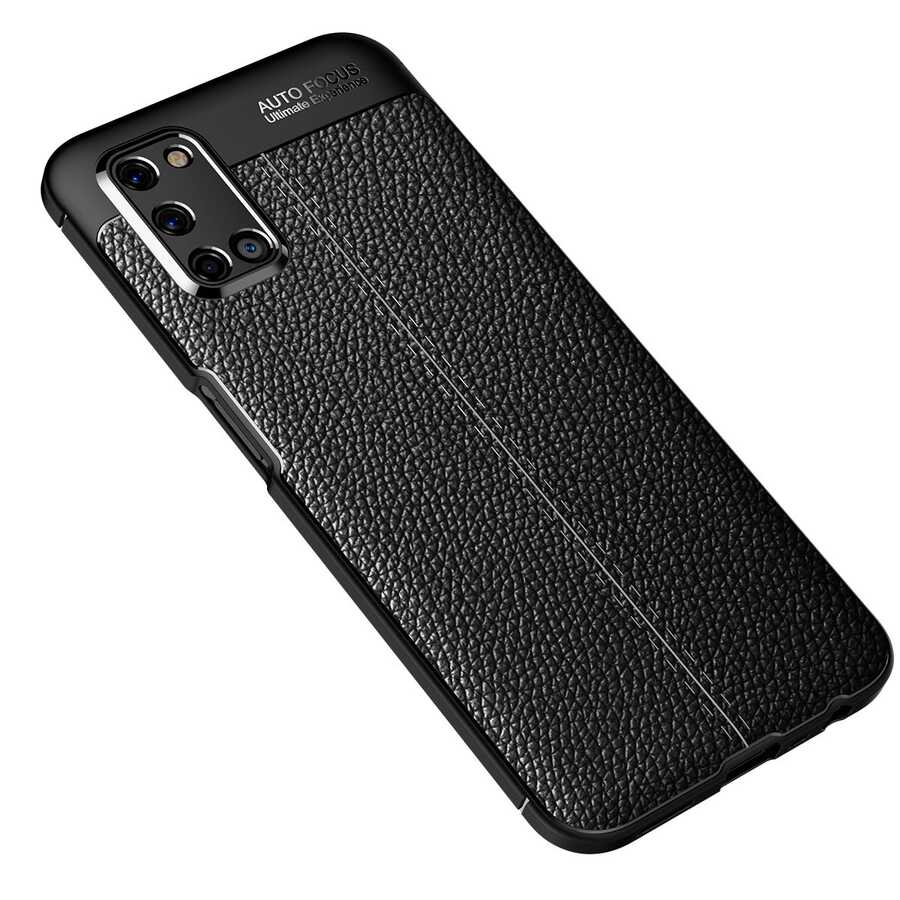 Oppo A92 Kılıf Zore Niss Silikon Kapak Siyah