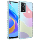 Oppo A96 4G Kılıf Airbag Kenarlı Renkli Desenli Silikon Zore Elegans Kapak NO3