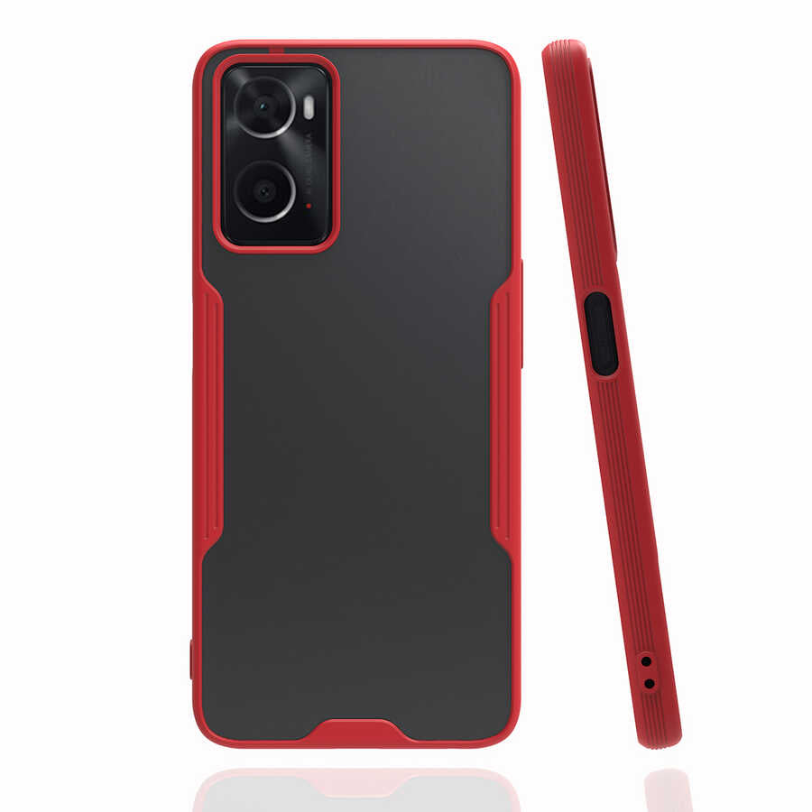 Oppo A96 4G Kılıf Zore Parfe Kapak Kırmızı