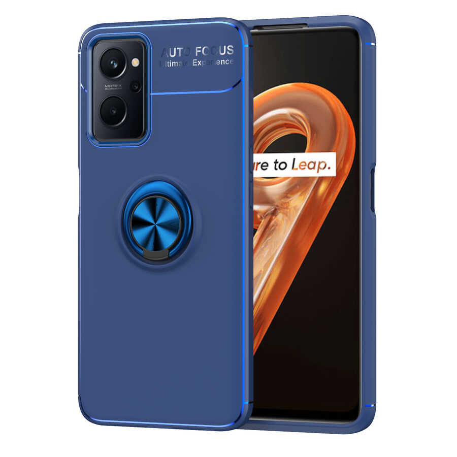 Oppo A96 4G Kılıf Zore Ravel Silikon Kapak Mavi
