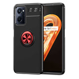 Oppo A96 4G Kılıf Zore Ravel Silikon Kapak Siyah-Kırmızı