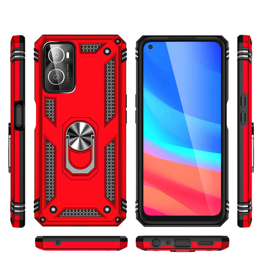 Oppo A96 4G Kılıf Zore Vega Kapak Rose Gold