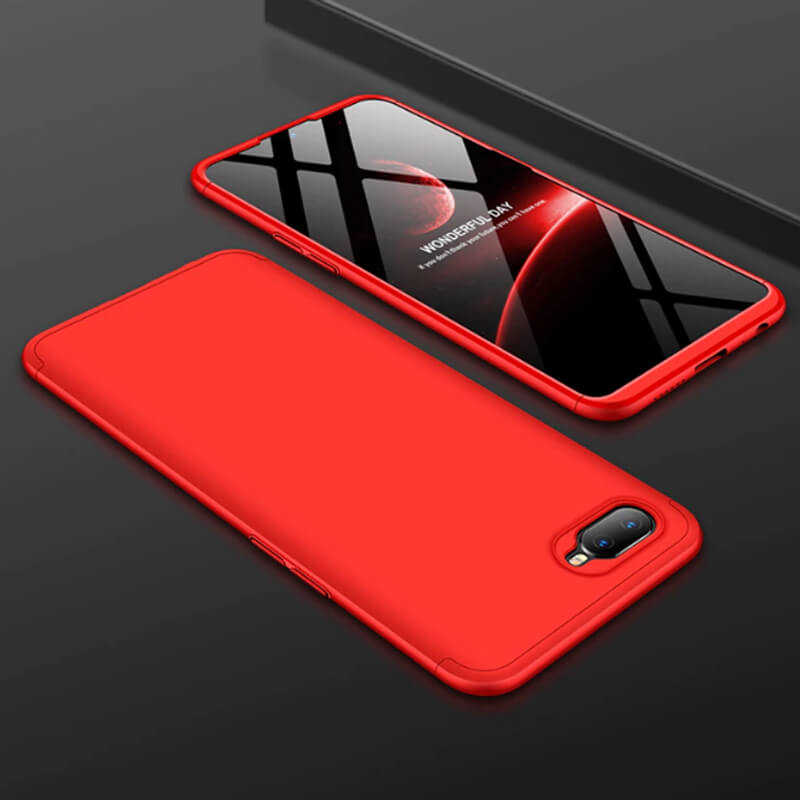 Oppo AX7 Kılıf Zore Ays Kapak Kırmızı