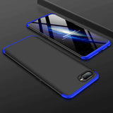 Oppo AX7 Kılıf Zore Ays Kapak Siyah-Mavi
