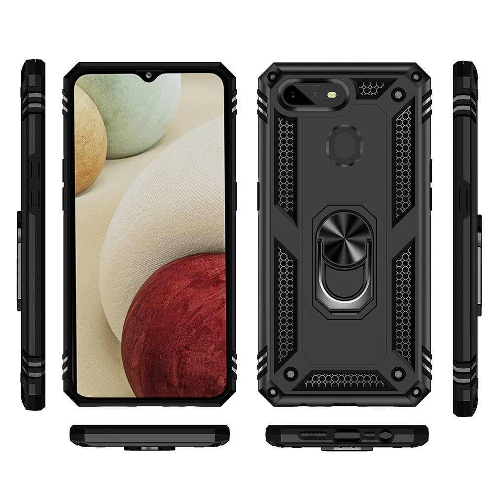 Oppo AX7 Kılıf Zore Vega Kapak Siyah