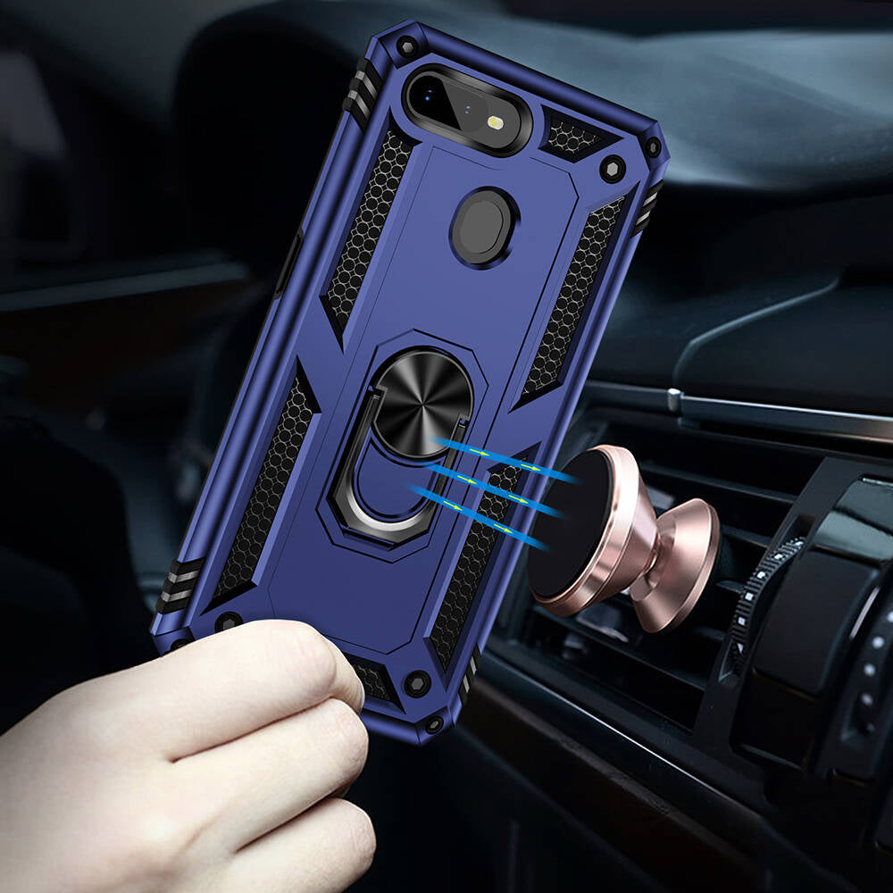 Oppo AX7 Kılıf Zore Vega Kapak Siyah