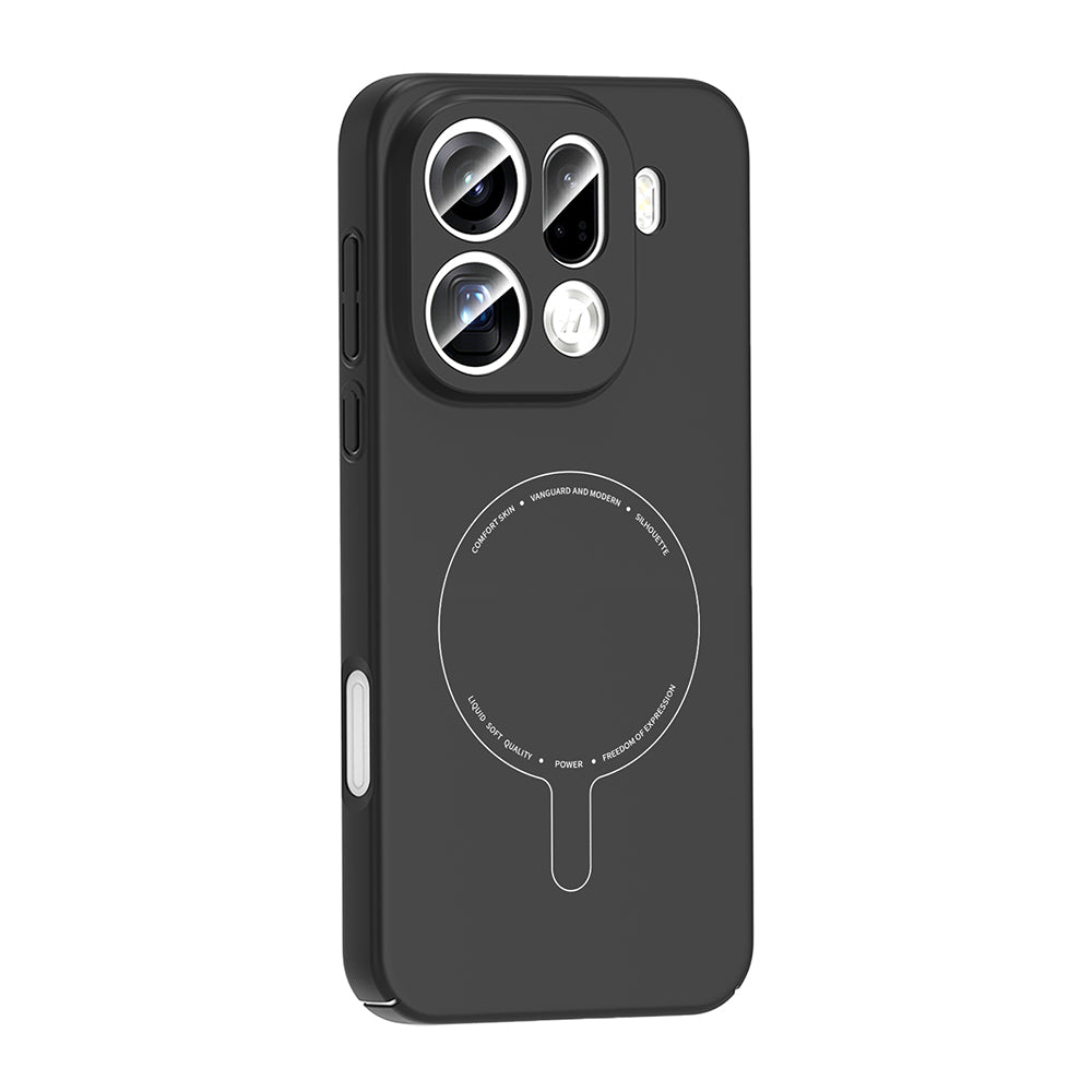 Oppo Find X9 Pro Kılıf M-Safe Şarj Özellikli Kamera Korumalı Zore Elio Sert PC Kapak Siyah