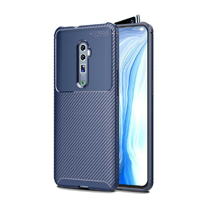 Oppo Reno 10X Zoom Kılıf Zore Negro Silikon Kapak Lacivert