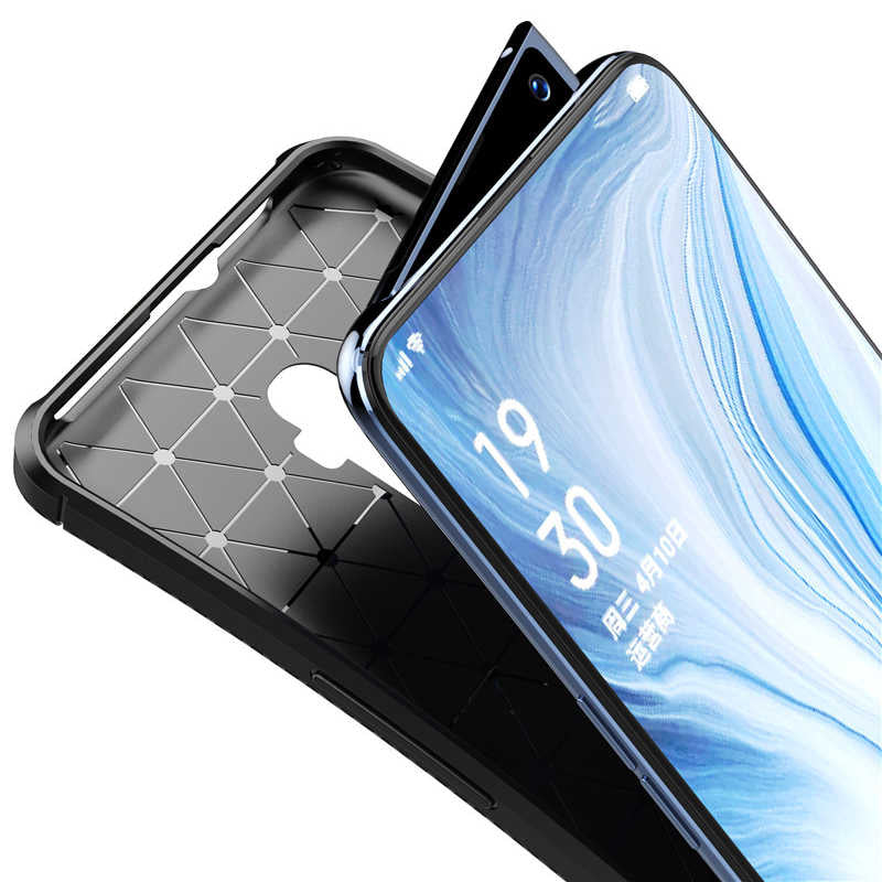Oppo Reno 10X Zoom Kılıf Zore Negro Silikon Kapak Siyah