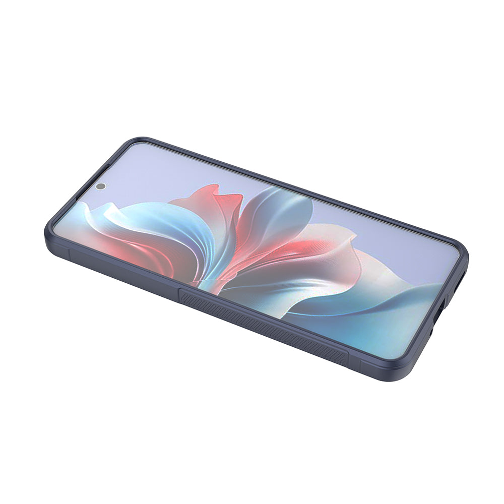 Oppo Reno 11F 5G Kılıf Esnek TPU Oyuklu Arka Yüzey Tasarımlı Zore Etnik Silikon Kapak Koyu Yeşil