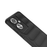 Oppo Reno 11F 5G Kılıf Esnek TPU Oyuklu Arka Yüzey Tasarımlı Zore Etnik Silikon Kapak Koyu Yeşil