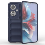Oppo Reno 11F 5G Kılıf Esnek TPU Oyuklu Arka Yüzey Tasarımlı Zore Etnik Silikon Kapak Lacivert