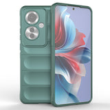 Oppo Reno 11F 5G Kılıf Esnek TPU Oyuklu Arka Yüzey Tasarımlı Zore Etnik Silikon Kapak Koyu Yeşil