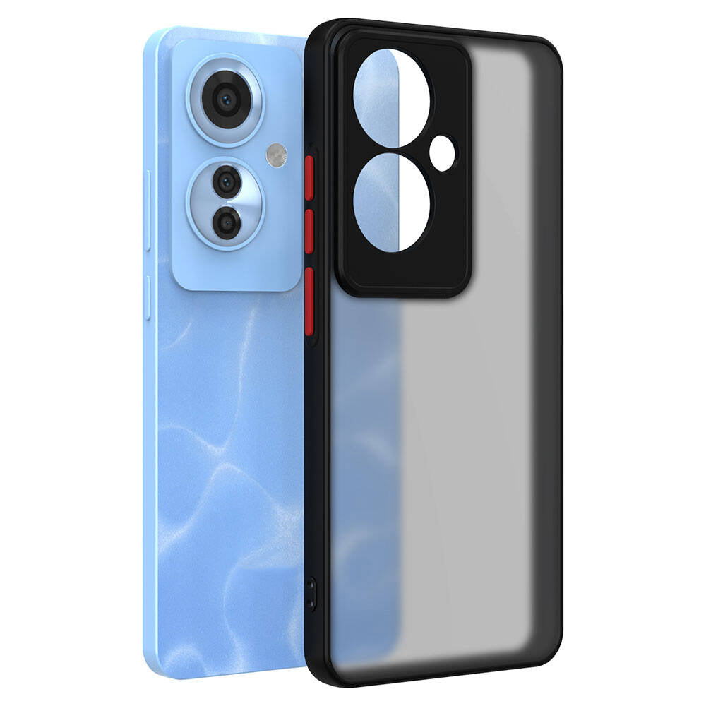 Oppo Reno 11F 5G Kılıf Zore Hux Kapak Siyah