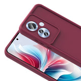 Oppo Reno 11F Kılıf Kamera Korumalı Zore Ananas Kapak Mürdüm