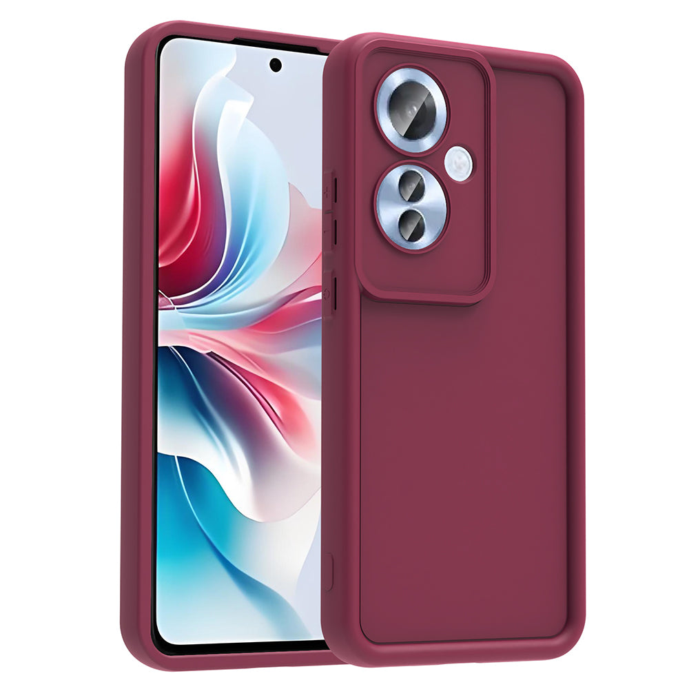 Oppo Reno 11F Kılıf Kamera Korumalı Zore Ananas Kapak Mürdüm