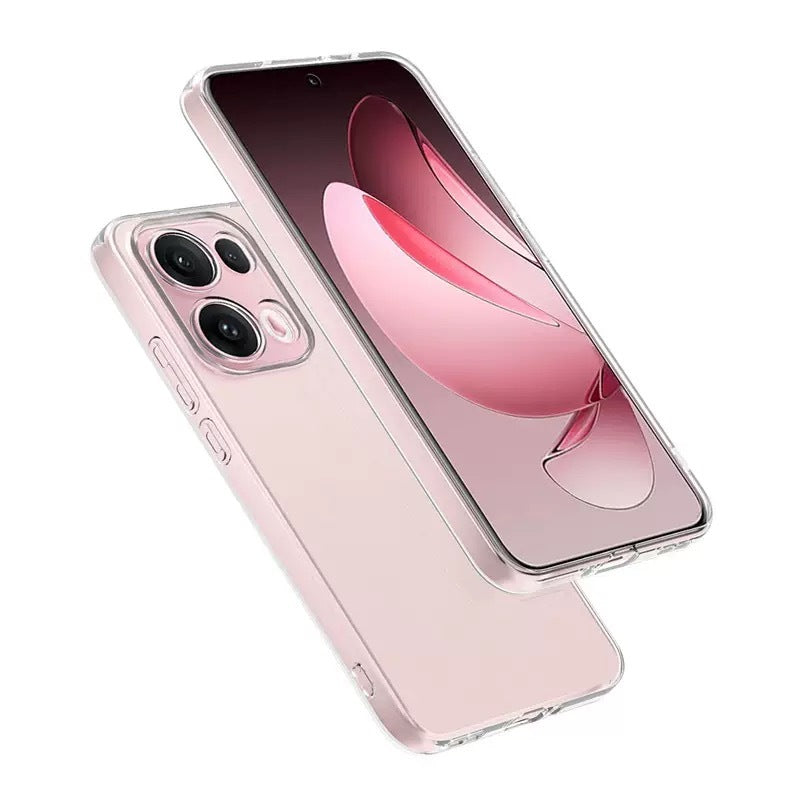 Oppo Reno 13 Pro Kılıf Zore Süper Silikon Kapak Şeffaf