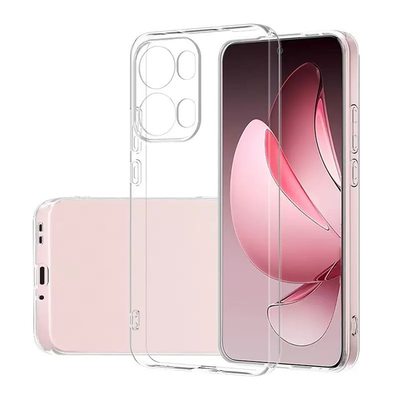 Oppo Reno 13 Pro Kılıf Zore Süper Silikon Kapak Şeffaf