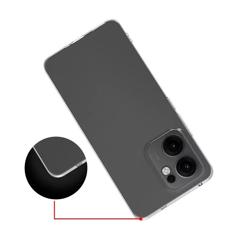 Oppo Reno 13F 5G Kılıf Zore Süper Silikon Kapak Şeffaf